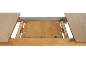 Table extensible rallonges intégrées rectangulaire en bois clair chêne L180-220 cm EGO