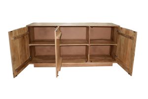 Buffet en bois massif gravé 3 portes L160 cm ARK