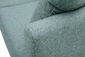 Divano angolare sinistro sfoderabile scandinavo in tessuto grigio-verde e legno chiaro 3-4 posti OSLO