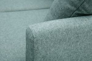 Divano angolare destro sfoderabile scandinavo 4 posti in tessuto grigio-verde e legno chiaro OSLO