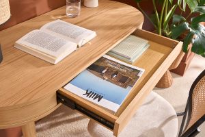 Bureau avec tiroir en bois clair L120 cm JUDITH