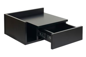 Table de chevet murale noire avec tiroir NASTY