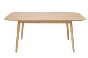 Table extensible rallonges intégrées rectangulaire en bois clair chêne L140-170 cm ANK
