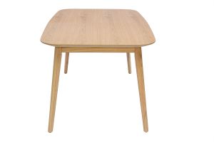 Table extensible rallonges intégrées rectangulaire en bois clair chêne L140-170 cm ANK