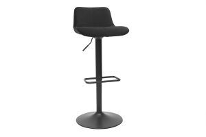 Tabourets de bar réglables pivotants 360° noirs en tissu velours et métal (lot de 2) BOOST