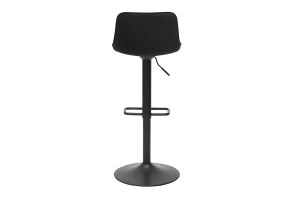 Tabourets de bar réglables pivotants 360° noirs en tissu velours et métal (lot de 2) BOOST