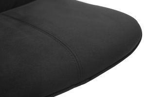 Tabourets de bar réglables pivotants 360° noirs en tissu velours et métal (lot de 2) BOOST