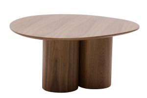 Table basse design bois foncé noyer L100 cm HOLLEN