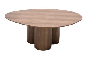 Table basse design bois foncé noyer L100 cm HOLLEN