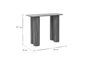 Console design en bois foncé L100 cm FOLEEN
