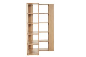 Bibliothèque étagère d'angle finition bois clair chêne L95 cm MUSSO