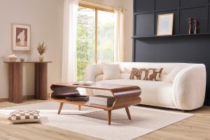 Console design en bois foncé L100 cm FOLEEN