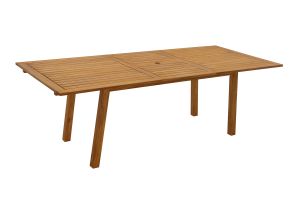 Table de jardin extensible rallonges intégrées en bois massif L180-240 cm MAYEL