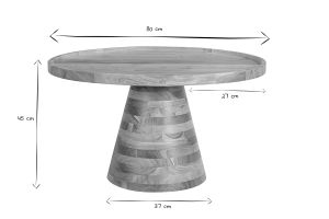 Table basse ronde en bois massif D80 cm MATERA