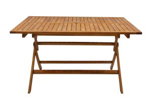 Table de jardin pliante carrée en bois massif L140 cm SANTIAGO