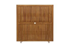 Table de jardin pliante carrée en bois massif L140 cm SANTIAGO