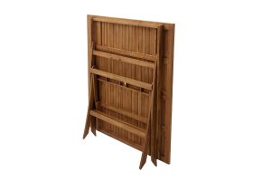 Table de jardin pliante carrée en bois massif L140 cm SANTIAGO