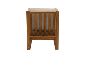 Salon de jardin d'angle 6-8 places en bois massif avec coussins déhoussables taupe SALSA