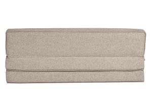 Chauffeuse 2 places convertible en tissu taupe KATY