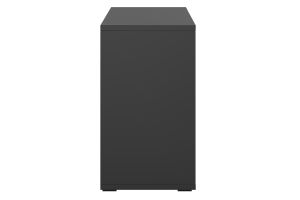 Bibliothèque basse noire L140 cm EPURE