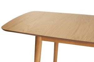 Table extensible rallonges intégrées rectangulaire en bois clair chêne L180-220 cm EGO
