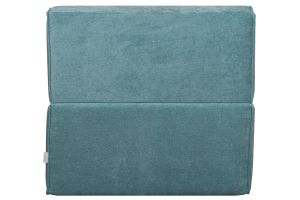 Chauffeuse 1 place convertible en tissu effet velours bleu VICTOR