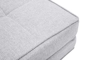 Chauffeuse 2 places convertible en tissu gris clair KATY