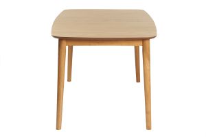 Table extensible rallonges intégrées rectangulaire en bois clair chêne L180-220 cm EGO