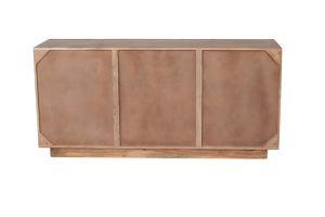 Buffet en bois massif gravé 3 portes L160 cm ARK