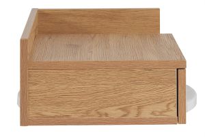 Table de chevet murale finition bois chêne clair avec tiroir NASTY