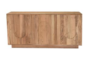 Credenza in legno massello con incisioni 3 ante L160 cm ARK