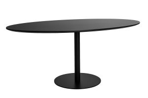 Table à manger design noire ovale L170 cm HALIA