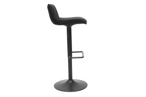 Tabourets de bar réglables pivotants 360° noirs en tissu velours et métal (lot de 2) BOOST
