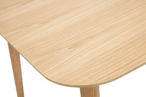Table extensible rallonges intégrées rectangulaire en bois clair chêne L160-210 cm ANK