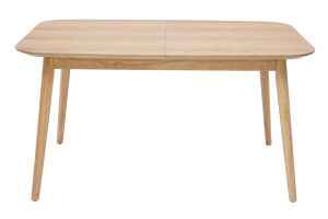 Table extensible rallonges intégrées rectangulaire en bois clair chêne L140-170 cm ANK