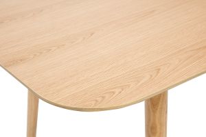 Table extensible rallonges intégrées rectangulaire en bois clair chêne L140-170 cm ANK