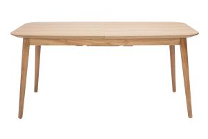 Table extensible rallonges intégrées rectangulaire en bois clair chêne L160-210 cm ANK