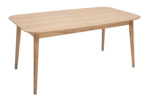 Table extensible rallonges intégrées rectangulaire en bois clair chêne L160-210 cm ANK