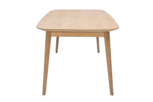 Table extensible rallonges intégrées rectangulaire en bois clair chêne L160-210 cm ANK