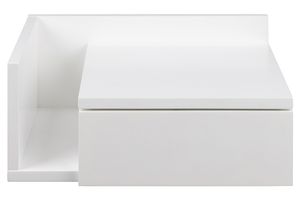 Comodino pensile bianco con cassetto NASTY