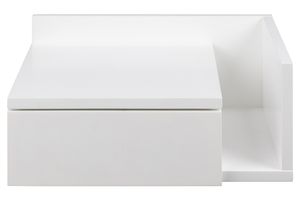 Comodino pensile bianco con cassetto NASTY