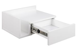 Comodino pensile bianco con cassetto NASTY