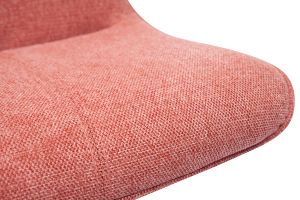 Tabourets de bar réglables pivotants 360° en tissu effet velours texturé terracotta et métal noir (lot de 2) BOOST