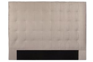 Tête de lit capitonnée en tissu velours taupe L140 cm HALCIONA