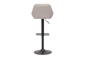 Tabourets de bar réglables en tissu beige et métal noir (lot de 2) RONNIE