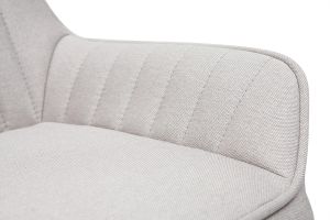 Tabourets de bar réglables en tissu beige et métal noir (lot de 2) RONNIE