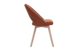 Chaises scandinaves en tissu effet velours texturé terre brûlée et bois clair (lot de 2) COSETTE