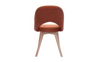 Chaises scandinaves en tissu effet velours texturé terre brûlée et bois clair (lot de 2) COSETTE