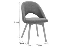 Chaises scandinaves en tissu effet velours texturé terre brûlée et bois clair (lot de 2) COSETTE
