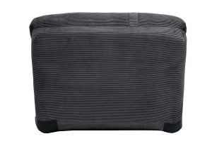 Chauffeuse 1 place convertible en tissu velours côtelé gris foncé SPENCER